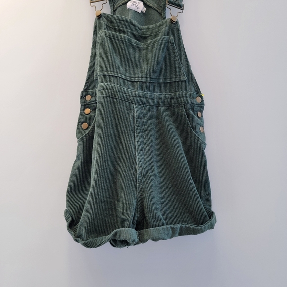 Princess Polly Kacey Ribbed Corduroy Shortall Size 4 Coveralls Hunter Green - Picture 4 of 13